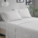 Jaxon - Stripe Queen Comforter Set With Bed Sheets - Aqua / Gray