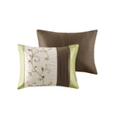 Serene - King Embroidered Piece Comforter (Set of 7) - Green