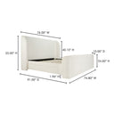 Sophia - Queen Bed - Cream - Moe's Home Collection - Platform Beds - Elite Enclave Home