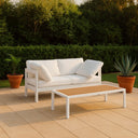 Nizuc - Outdoor Patio 2 Seat Modular Sofa With White Frame - Meridian Furniture - Stationary Sectionals- Elite Enclave Home