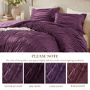 Mia - 3 Piece King Comforter Set - Purple