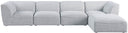 Miramar - 5 Piece Modular Sectional - Meridian Furniture - Stationary Sectionals - Elite Enclave Home