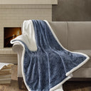 Elma - Oversized Textured Throw - Blue - Madison Park - Throws - Elite Enclave Home