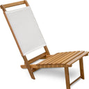 Wood Solid Wood Outdoor Deck Chair - Brown And Natural