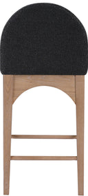Waldorf - Boucle Stool With Natural Legs - Meridian Furniture - Counter Height (24" - 27") - Elite Enclave Home