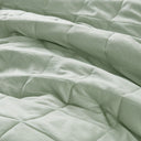 Phoebe - King/California King Diamond Quilted Ruffle Edge Comforter Set - Sage