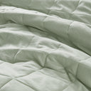 Phoebe - Full/Queen Diamond Quilted Ruffle Edge Comforter Set - Sage