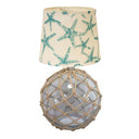 Standard Table Lamp With Ivory Shade - CLEAR