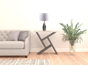 Faceted Crystal Urn Table Lamp With White Drum Shade - Chrome