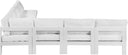 Nizuc - Outdoor Patio 7 Piece Modular Sectional With White Frame - Meridian Furniture - Stationary Sectionals- Elite Enclave Home