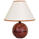 Ceramic Bedside Table Lamp With White Shade - Orange