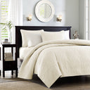 Quebec - Reversible Coverlet Set - Cream
