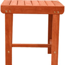 Square Solid Wood Outdoor Side Table - Brown