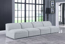 Miramar - 4 Seat Armless Modular Sofa - Meridian Furniture - Stationary Sectionals - Elite Enclave Home
