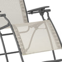 Metal Zero Gravity Chair - Beige And Gray