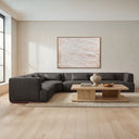 Clove - L - Shaped Sectional Deep - Brown - Moe's Home Collection - Stationary Sectionals - Elite Enclave Home