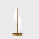 Modern Swirl Metal And Acrylic LED Table Lamp - Gold
