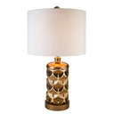 Magestic Geo Table Lamp - Brown And Gold