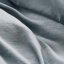 Porter - Full Soft Washed Pleated Comforter Set - Blue / Gray