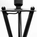 Tripod Floor Lamp With White Fabric Drum Shade - Black - HomeRoots - Floor Lamps - Elite Enclave Home