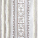 Samara - 50x84" Poly Printed Curtain Panel With Tufted Stripe And Lining - White / Brown - Madison Park - Curtains & Drapes - Elite Enclave Home