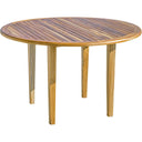48" Rounded Solid Wood Outdoor Dining Table - Natural