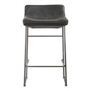 Starlet - Counter Stool Leather (Set of 2) - Onyx Black - Moe's Home Collection - Stool Sets - Elite Enclave Home
