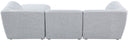 Miramar - 4 Piece Modular Sectional - Meridian Furniture - Stationary Sectionals - Elite Enclave Home