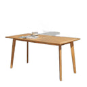 59" x 31" x 30" Solid Wood Outdoor Dining Table With Umbrella Hole - Natural