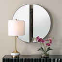 Hanover - Divided Round Mirror - Bronze / Brown
