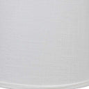 Glass Bedside Table Lamp With Tapered Drum Shade - Clear White