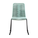 23" Metal Outdoor Dining Chair (Set of 2) - Light Blue