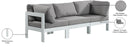 Nizuc - Outdoor Patio 3 Seat Modular Sofa With White Frame - Meridian Furniture - Stationary Sectionals- Elite Enclave Home