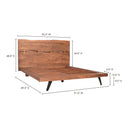Madagascar - King Platform Bed - Light Brown - Moe's Home Collection - Slat Beds - Elite Enclave Home