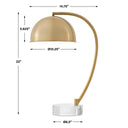 Romani - Brass Desk Lamp - Gold - Uttermost - Table Lamps- Elite Enclave Home