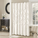 Laurel - Tufted Semi - Sheer Shower Curtain - White - Madison Park - Shower Curtains - Elite Enclave Home