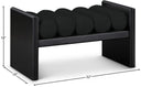 Waverly - Bench With Black Frame - Meridian Furniture - Upholstered Benches - Elite Enclave Home