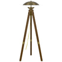 Tripod Floor Lamp With Antiqued Brass Dome Shade - Brass - HomeRoots - Floor Lamps - Elite Enclave Home