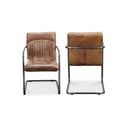 Ansel - Leather Arm Chair (Set of 2) - Grazed Brown - Moe's Home Collection - Chair Sets - Elite Enclave Home