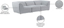 Miramar - 3 Seat Modular Sofa - Meridian Furniture - Stationary Sectionals - Elite Enclave Home