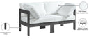 Nizuc - Outdoor Patio 2 Seat Modular Sofa With Gray Frame - Meridian Furniture - Stationary Sectionals- Elite Enclave Home