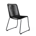 5 Piece Stone Dining Set With Four Chairs - Gray And Black