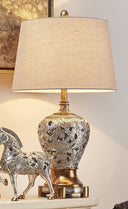 Primo Tall Table Lamp - Silver And Gold