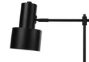 Metal Round USB Table Lamp With Black Drum Shade - Black - HomeRoots - Table Lamps - Elite Enclave Home
