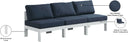 Nizuc - Outdoor Patio 3 Seat Armless Modular Sofa With White Frame - Meridian Furniture - Stationary Sectionals- Elite Enclave Home