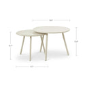 Kari - Outdoor Nesting Coffee Table - Cream / White - Moe's Home Collection - Nesting Tables - Elite Enclave Home
