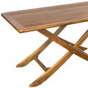 Solid Wood Folding Outdoor Picnic Table - Brown