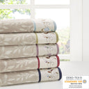 Serene - Jacquard 6 Piece Towel Set - Green - Madison Park - Towel Sets - Elite Enclave Home