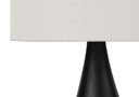 Metal Round Table Lamps With Ivory Drum Shade (Set of 2) - Black - HomeRoots - Lamp Sets - Elite Enclave Home