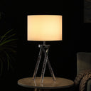 LED Acrylic Tripod Table Lamp With White Shade - Silver